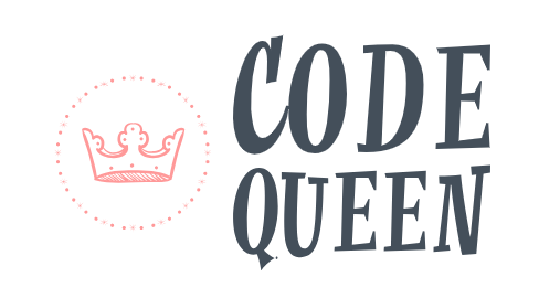 Logo code Queen avec une couronne